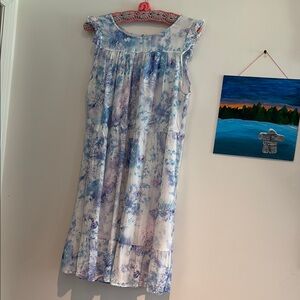 Blue and Purple Patterned Dress